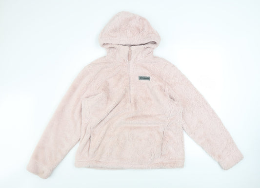 Womens UK Size L Columbia Pink Pullover Hoodie