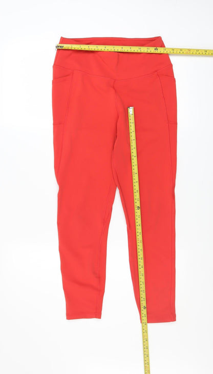Womens UK Size M Gottex Slim Fit Capri Red Leggings