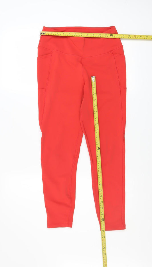 Womens UK Size M Gottex Slim Fit Capri Red Leggings