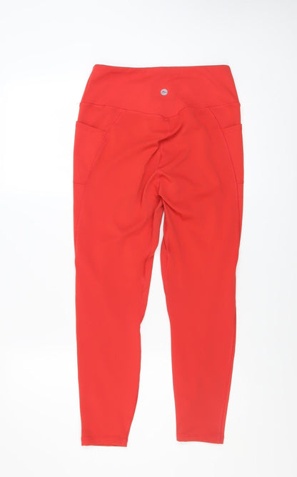 Womens UK Size M Gottex Slim Fit Capri Red Leggings