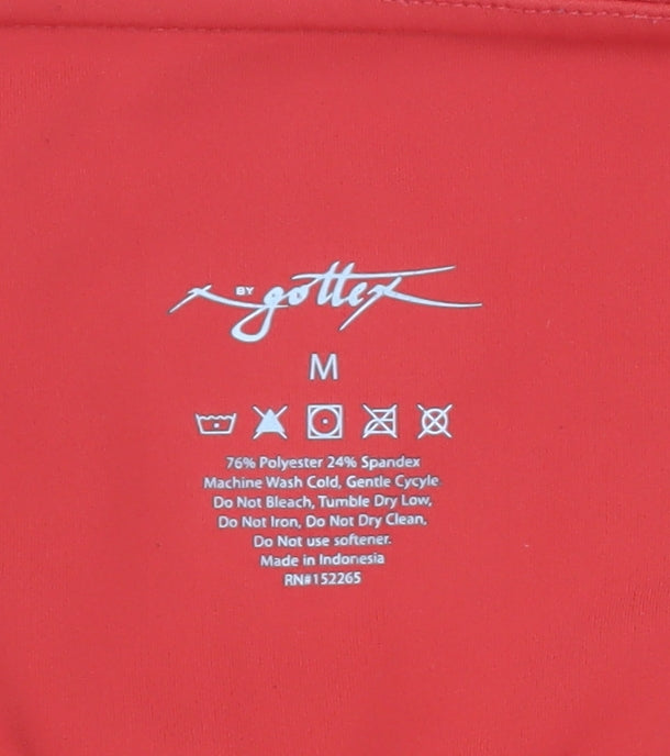 Womens UK Size M Gottex Slim Fit Capri Red Leggings
