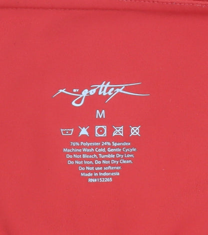 Womens UK Size M Gottex Slim Fit Capri Red Leggings