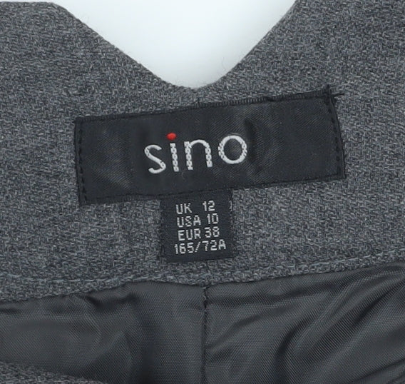 Womens UK Size 12 Sino Straight & Pencil Tweed Skirt