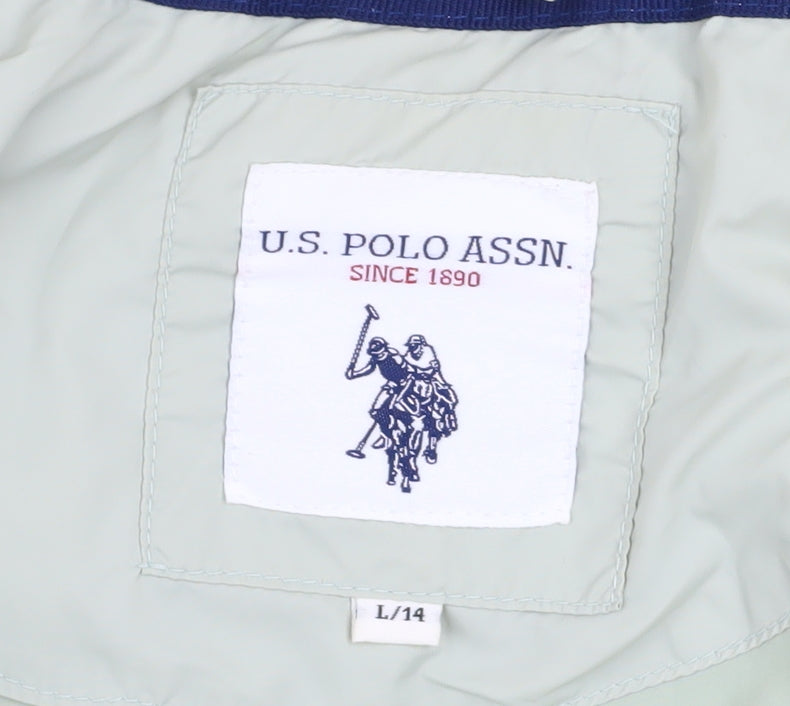 Womens UK Size 14 U.S. Polo Assn. Green Puffer Jacket
