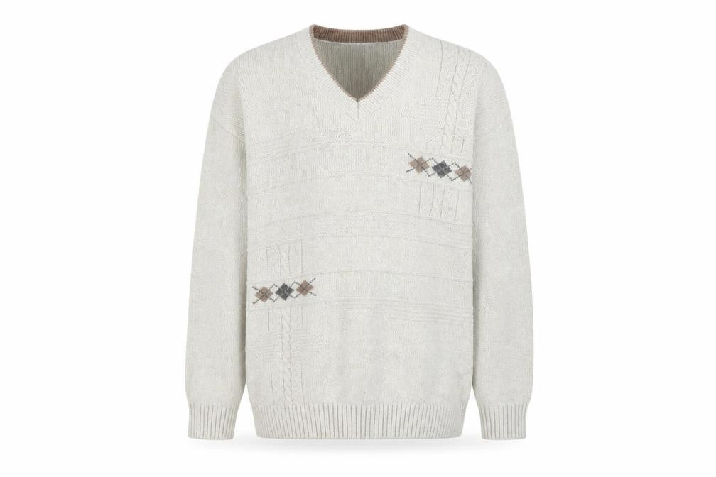 Mens UK Size S BHS Beige Pullover Jumper