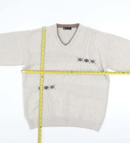 Mens UK Size S BHS Beige Pullover Jumper