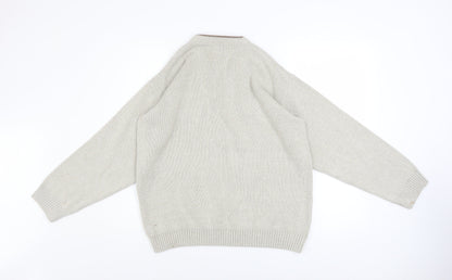 Mens UK Size S BHS Beige Pullover Jumper