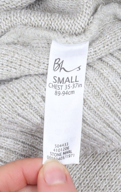 Mens UK Size S BHS Beige Pullover Jumper