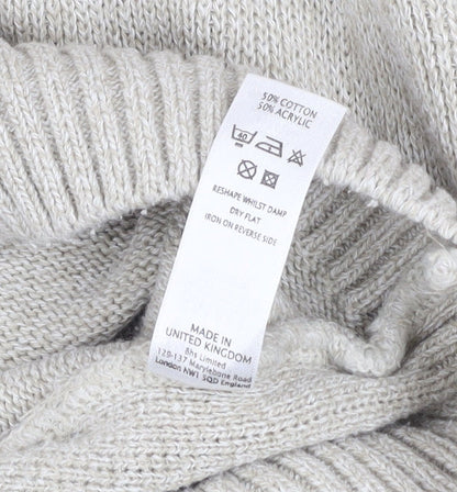 Mens UK Size S BHS Beige Pullover Jumper