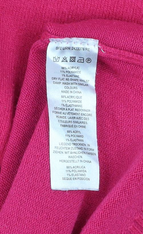 Womens UK Size M French Connection Pink Pullover Jumper