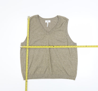 Mens UK Size L OBJECT Beige Vest Jumper