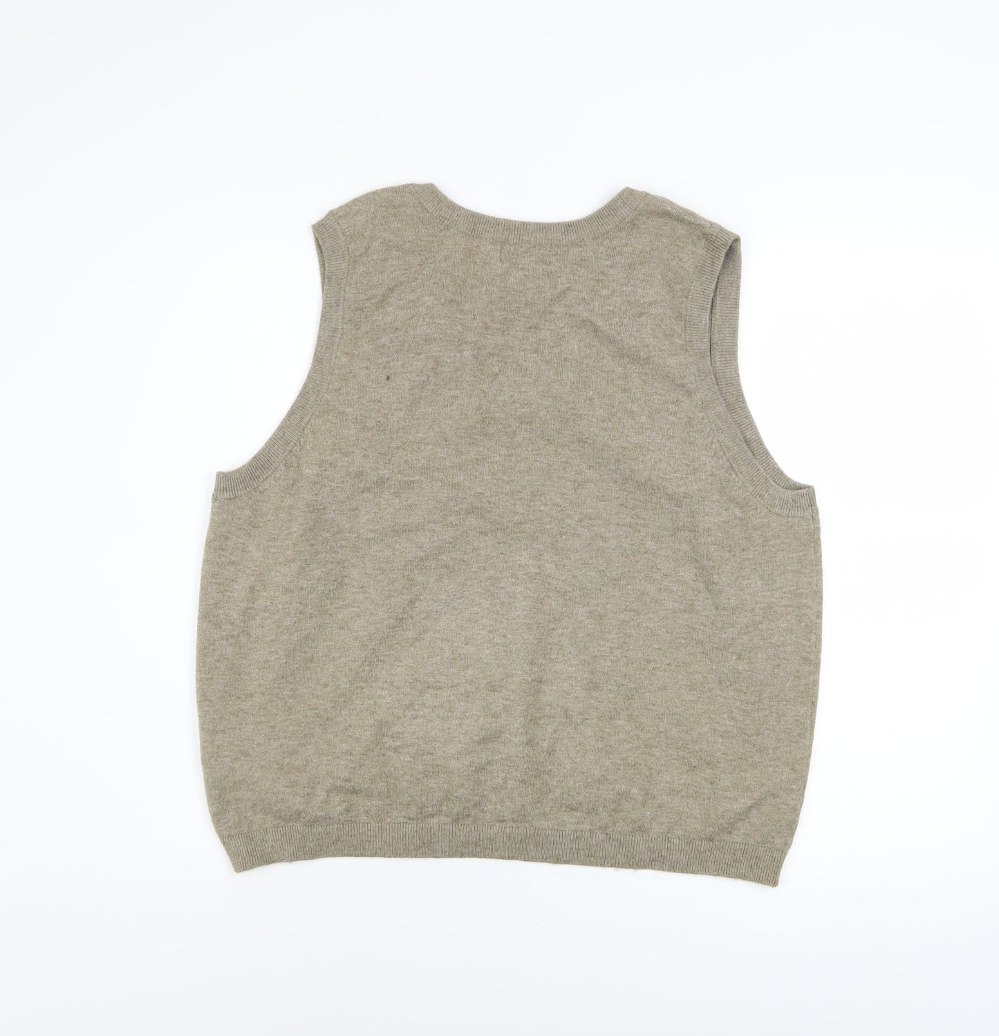 Mens UK Size L OBJECT Beige Vest Jumper