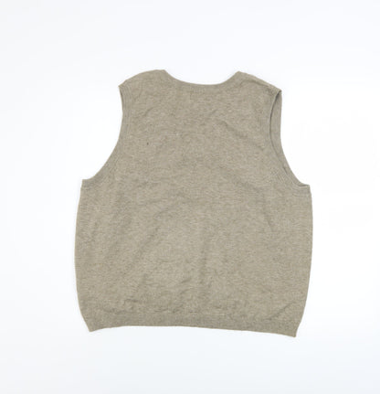 Mens UK Size L OBJECT Beige Vest Jumper