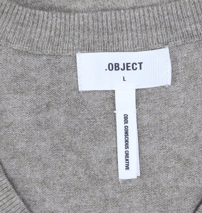Mens UK Size L OBJECT Beige Vest Jumper