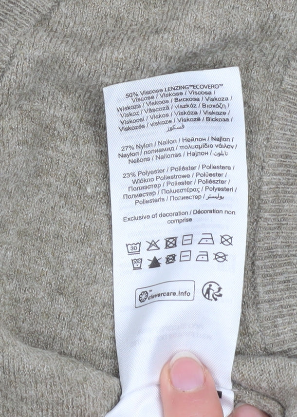 Mens UK Size L OBJECT Beige Vest Jumper
