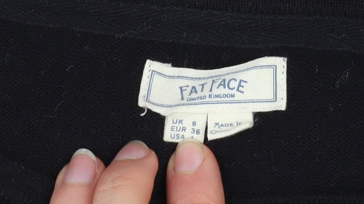Womens UK Size 8 FatFace Black Pullover Jumper