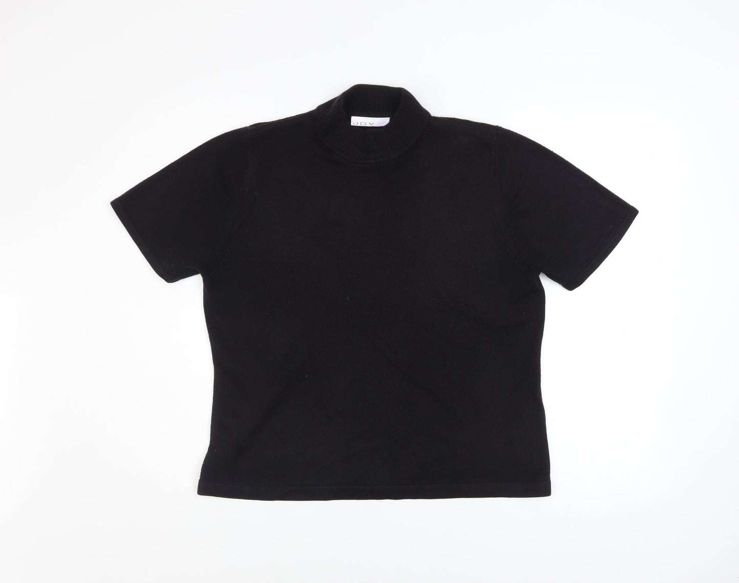 Womens UK Size 10 JDV Black Basic T-Shirt