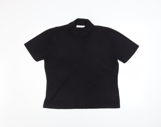 Womens UK Size 10 JDV Black Basic T-Shirt