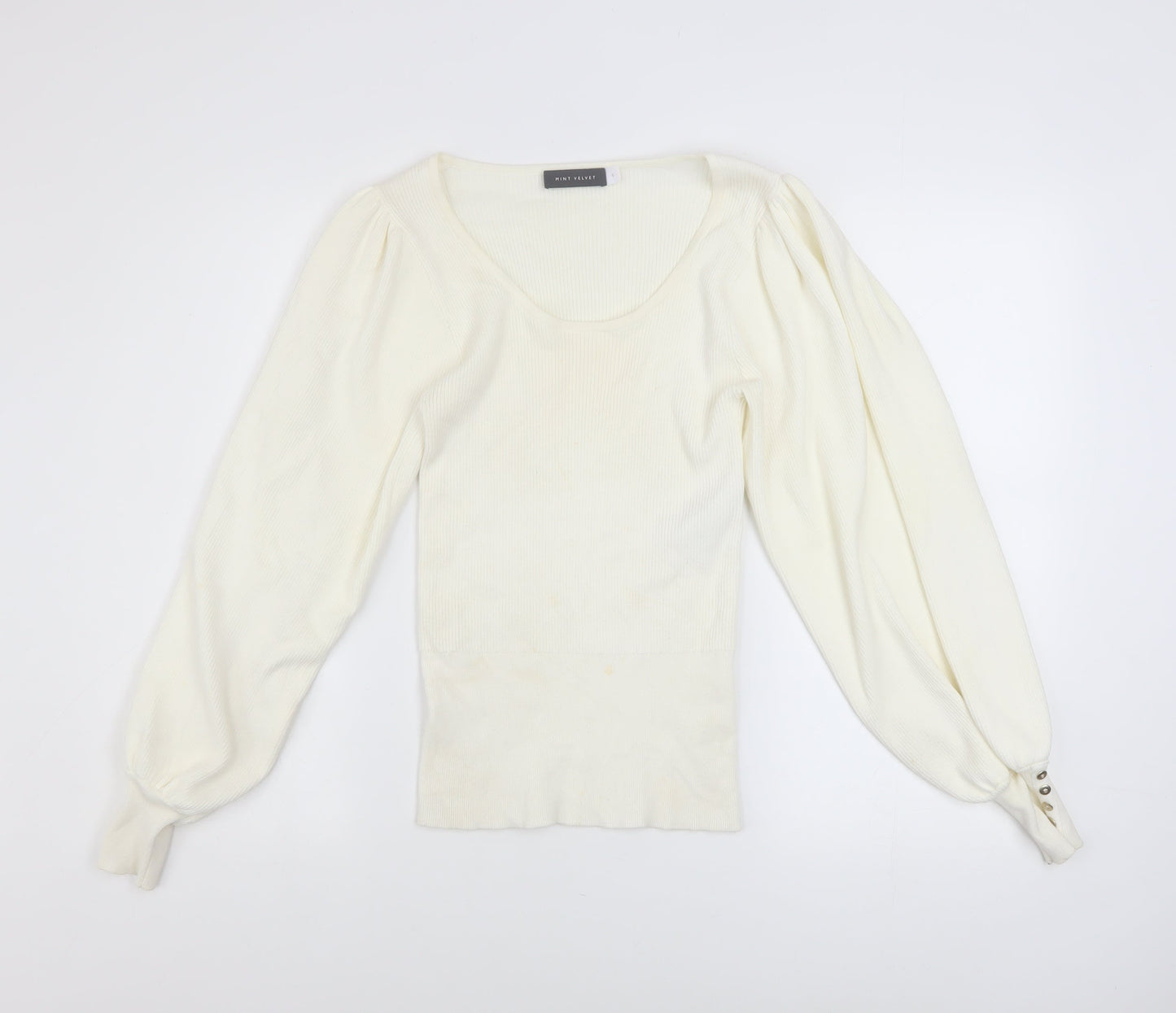 Womens UK Size S Mint Velvet Ivory Pullover Jumper