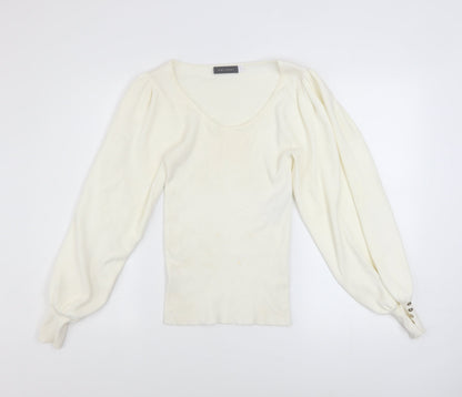 Womens UK Size S Mint Velvet Ivory Pullover Jumper