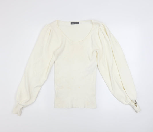 Womens UK Size S Mint Velvet Ivory Pullover Jumper