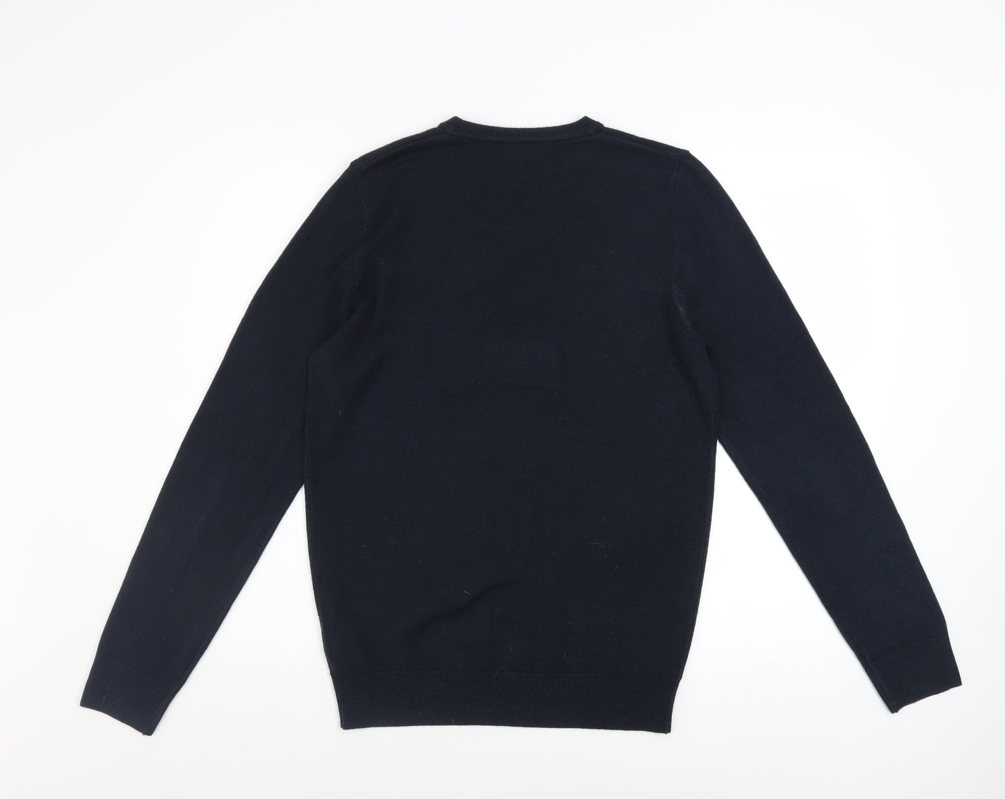 Mens UK Size S Marks and Spencer Blue Pullover Jumper