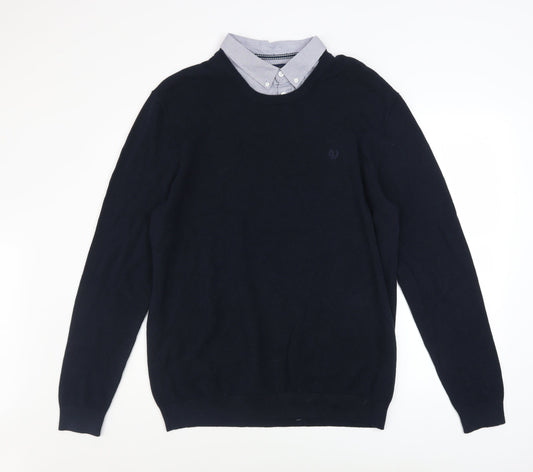 Mens UK Size XL Lincoln Blue Pullover Jumper