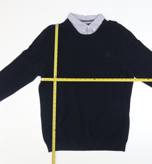 Mens UK Size XL Lincoln Blue Pullover Jumper