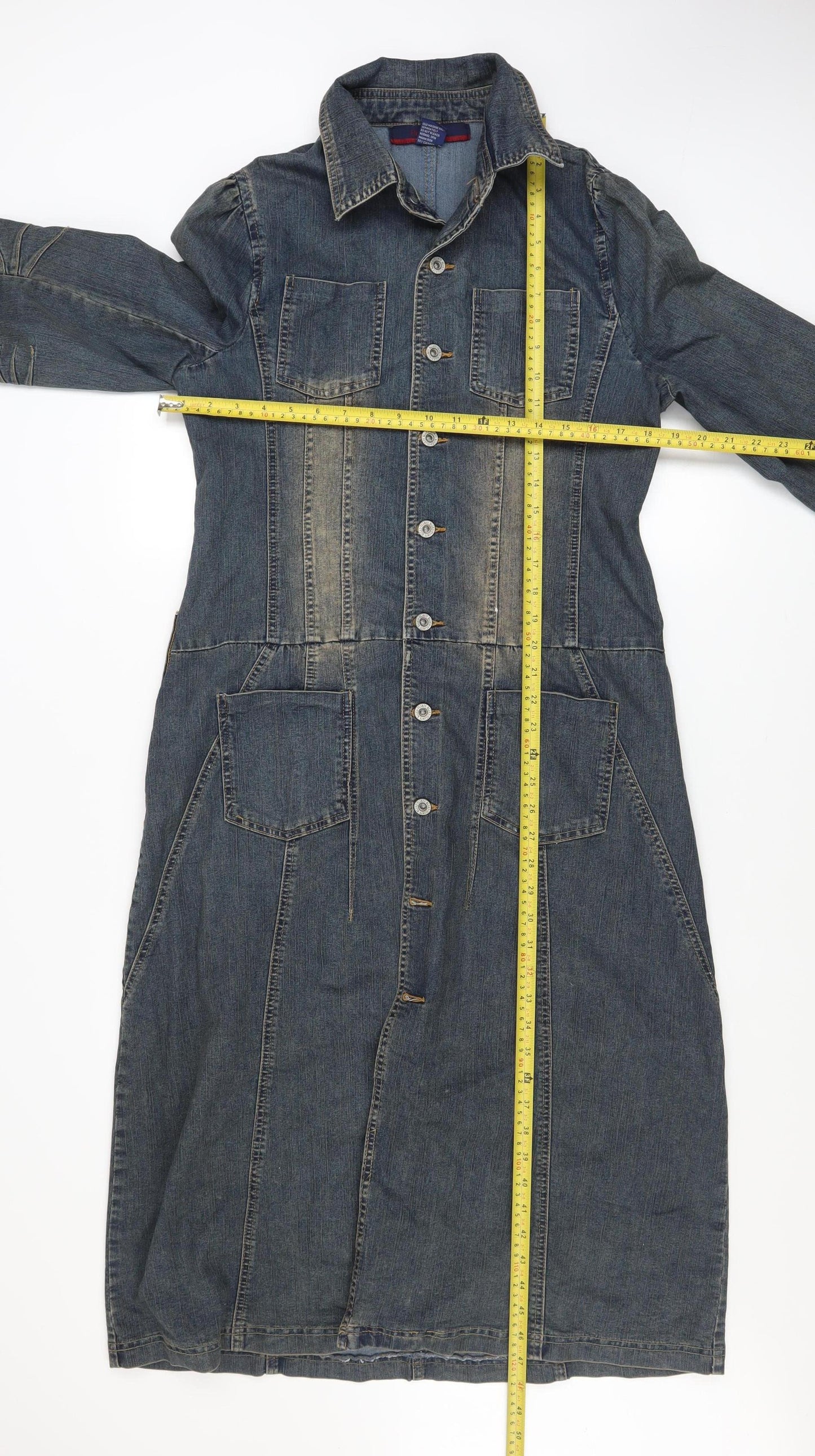 Womens UK Size 14 Flirty Blues Shirt Dress