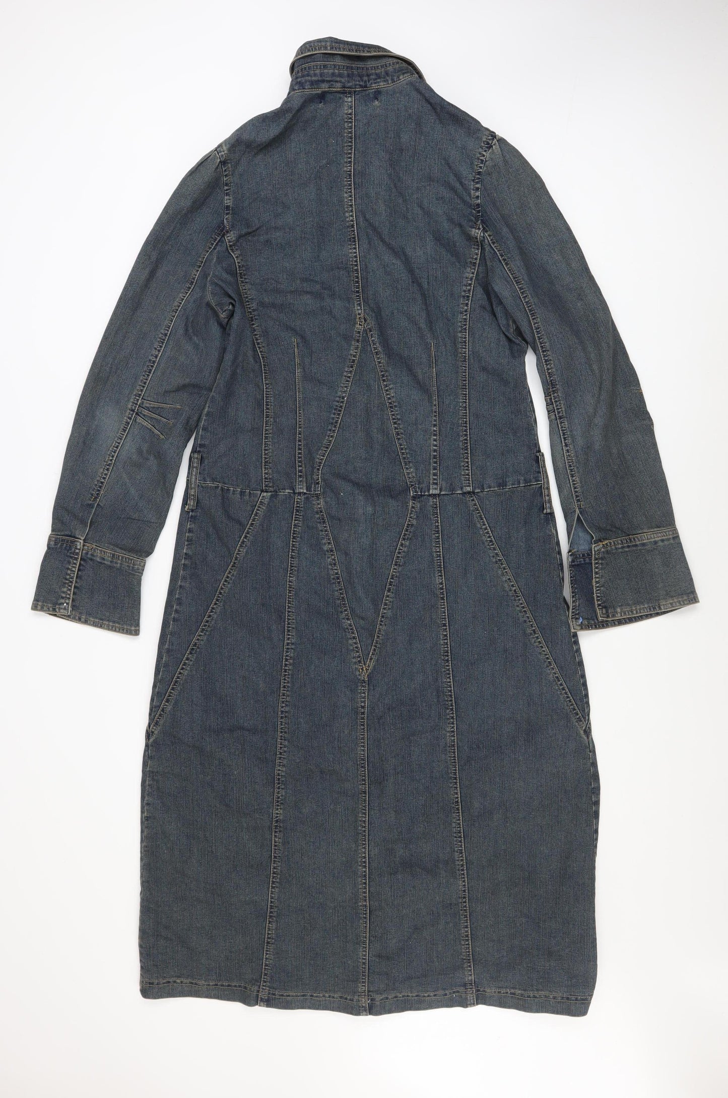 Womens UK Size 14 Flirty Blues Shirt Dress