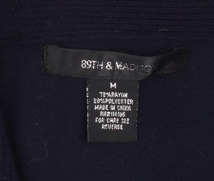 Womens UK Size M 89th & Madison Blue Cardigan Jumper