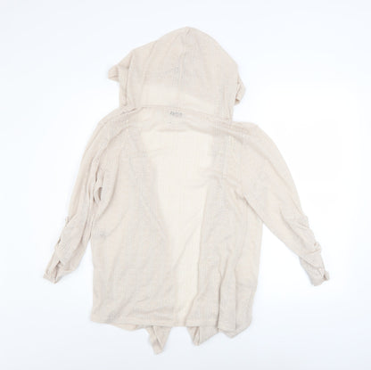 TEMT Womens Beige Hooded Open Knit Long Sleeve Cardigan XL