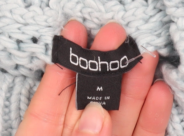 Womens UK Size M Boohoo Blue Pullover Jumper