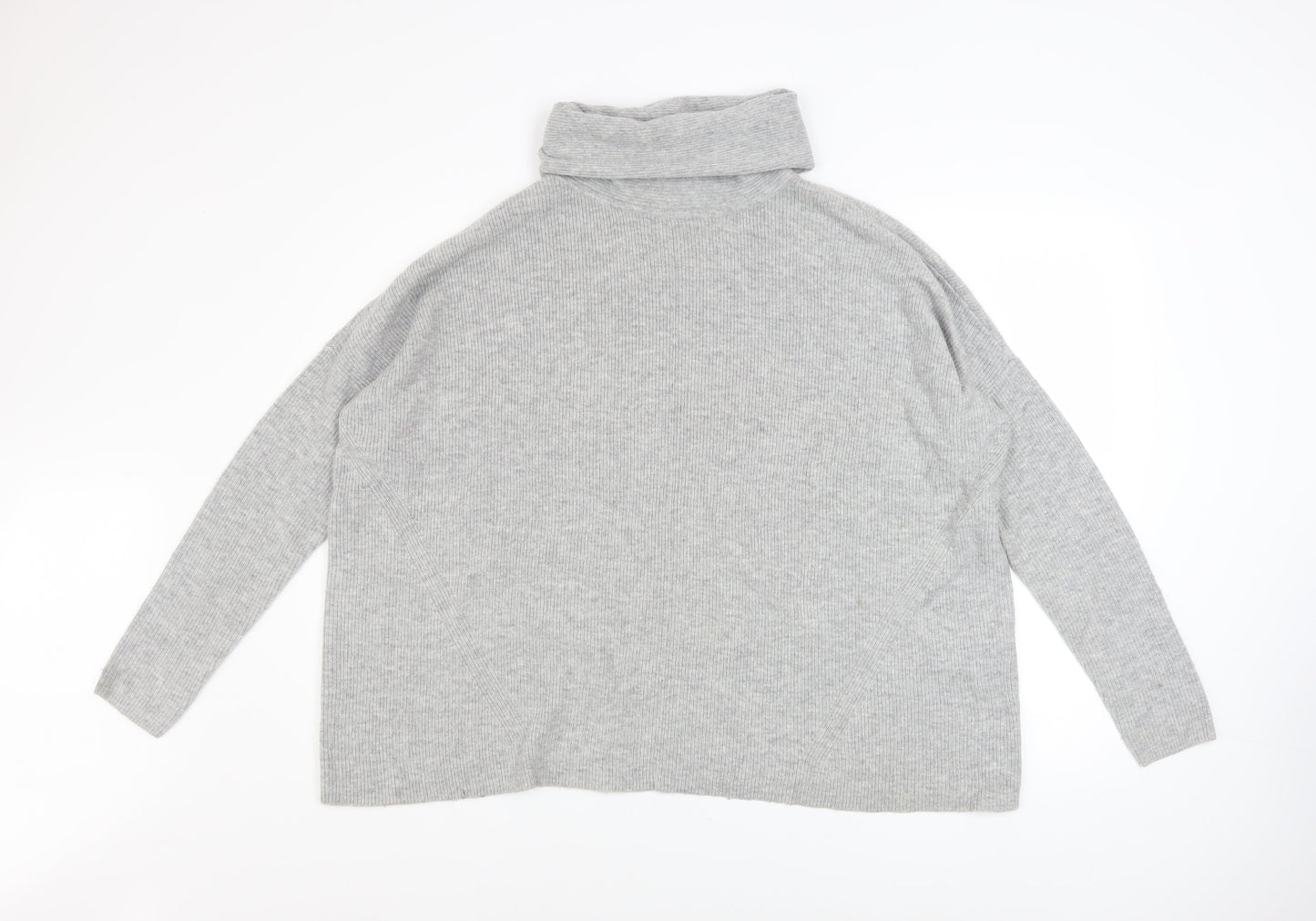 Womens UK Size 10 Warehouse Grey Pullover Jumper