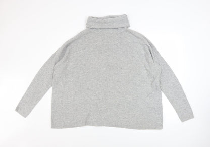 Womens UK Size 10 Warehouse Grey Pullover Jumper