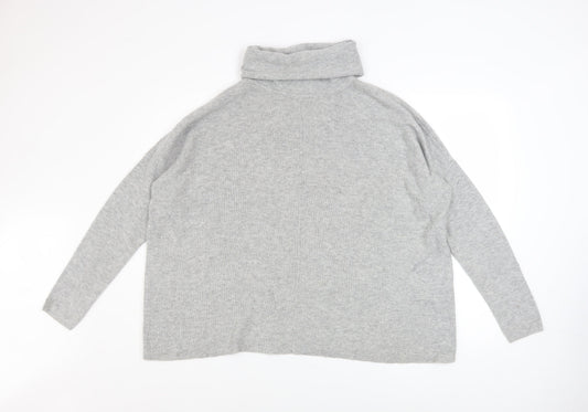 Womens UK Size 10 Warehouse Grey Pullover Jumper