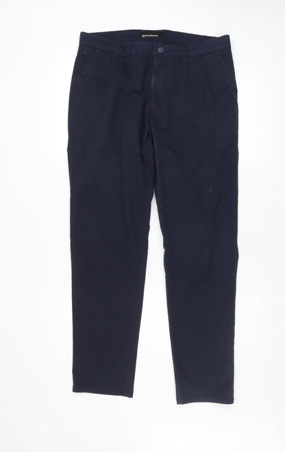 Mens UK Size 34S Remus Uomo Slim Fit Chino Blue Trousers