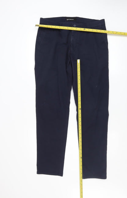 Mens UK Size 34S Remus Uomo Slim Fit Chino Blue Trousers