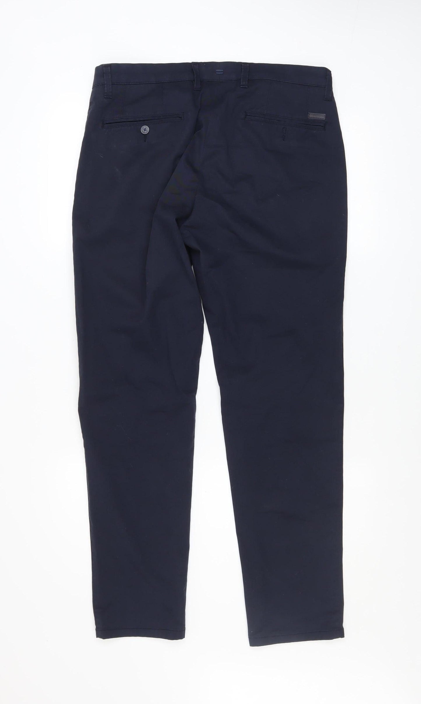 Mens UK Size 34S Remus Uomo Slim Fit Chino Blue Trousers