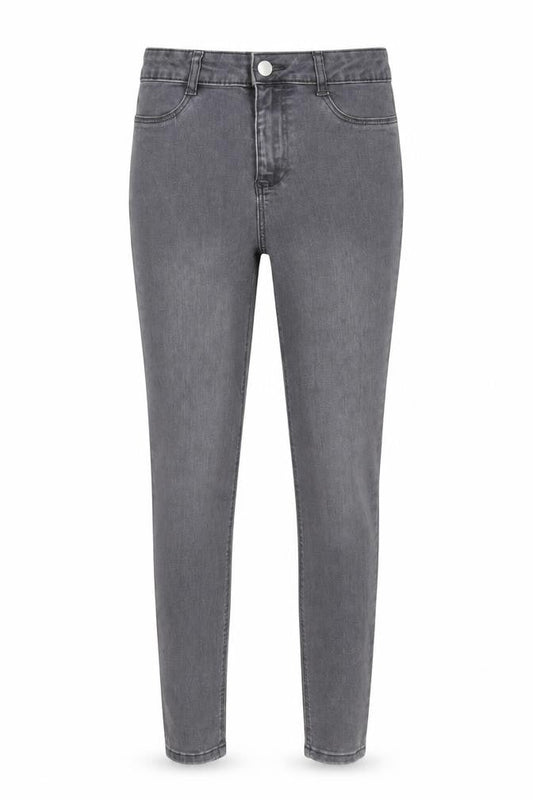 Front view of Dunnes Women’s Grey Skinny Jeans, size UK 10, Regular Fit