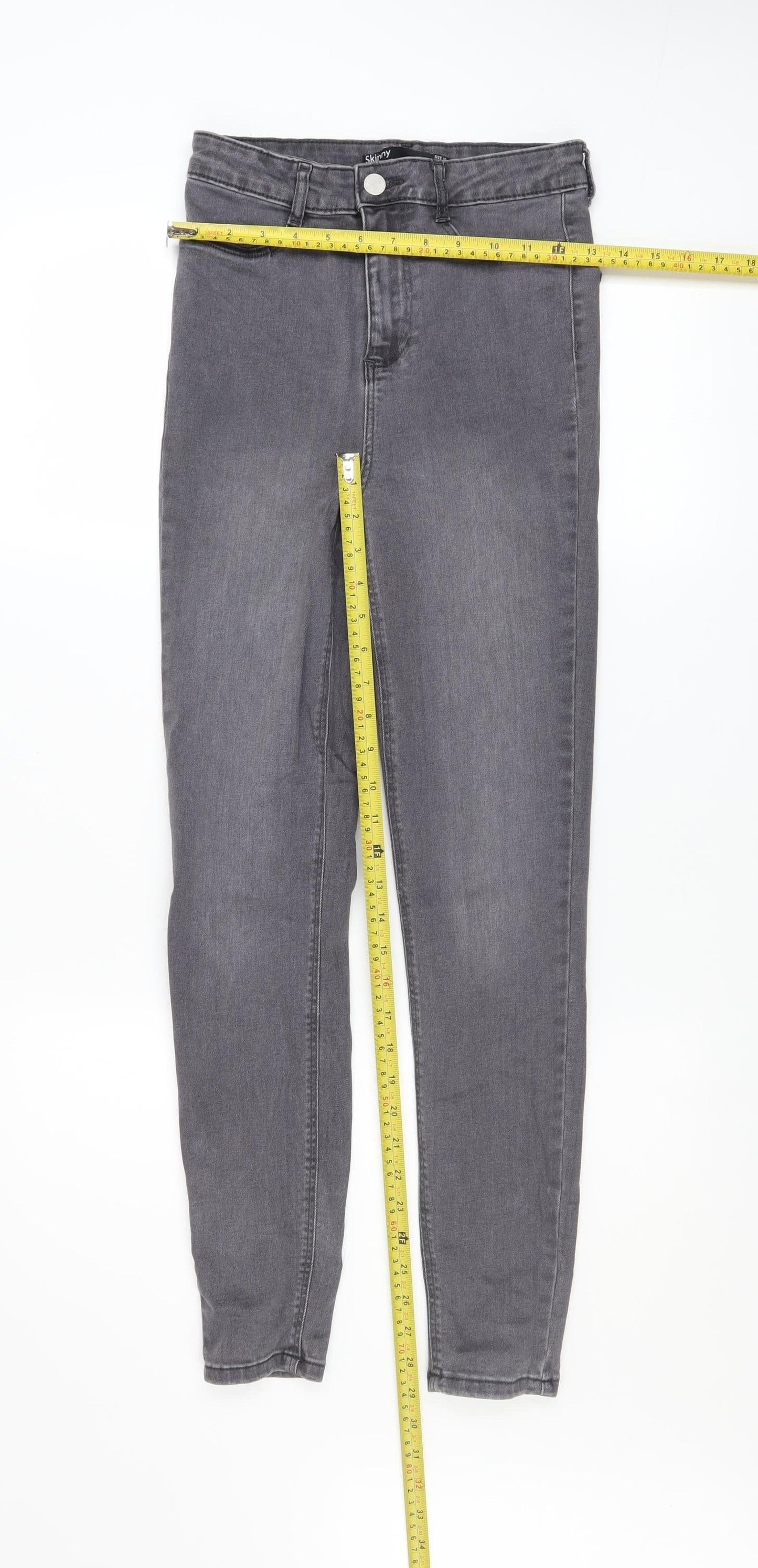 Womens UK Size 10 Dunnes Stores Slim Fit Skinny Grey Jeans