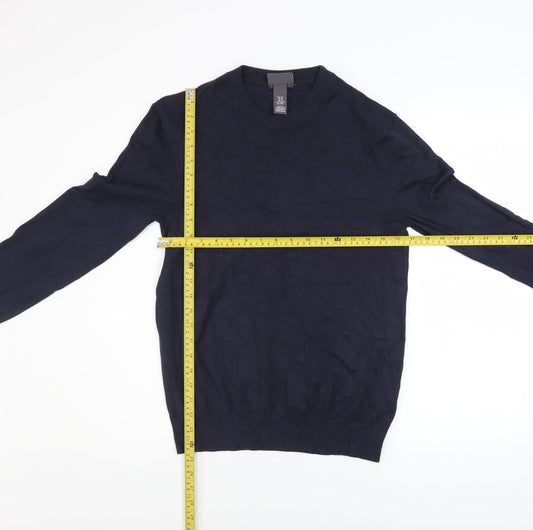 Mens UK Size XS H&M Blue Pullover Jumper