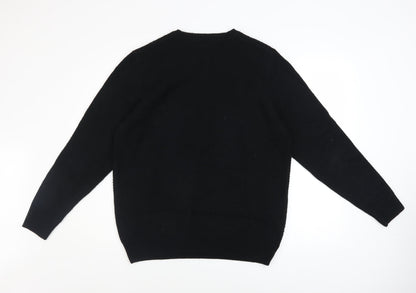 Mens UK Size L New Look Black Pullover Jumper