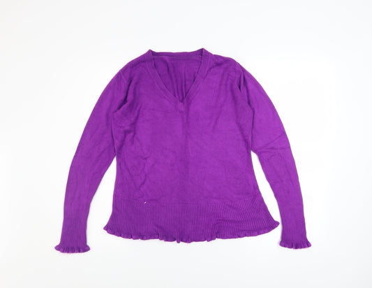 Womens UK Size 14 Debenhams Purple Pullover Jumper