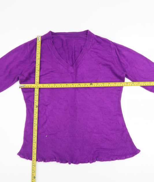 Womens UK Size 14 Debenhams Purple Pullover Jumper