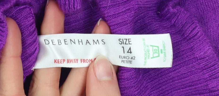 Womens UK Size 14 Debenhams Purple Pullover Jumper