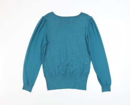 Womens UK Size 12 Roman Blue Pullover Jumper