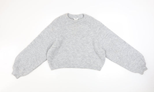 Womens UK Size XS Topshop Grey Pullover Jumper
