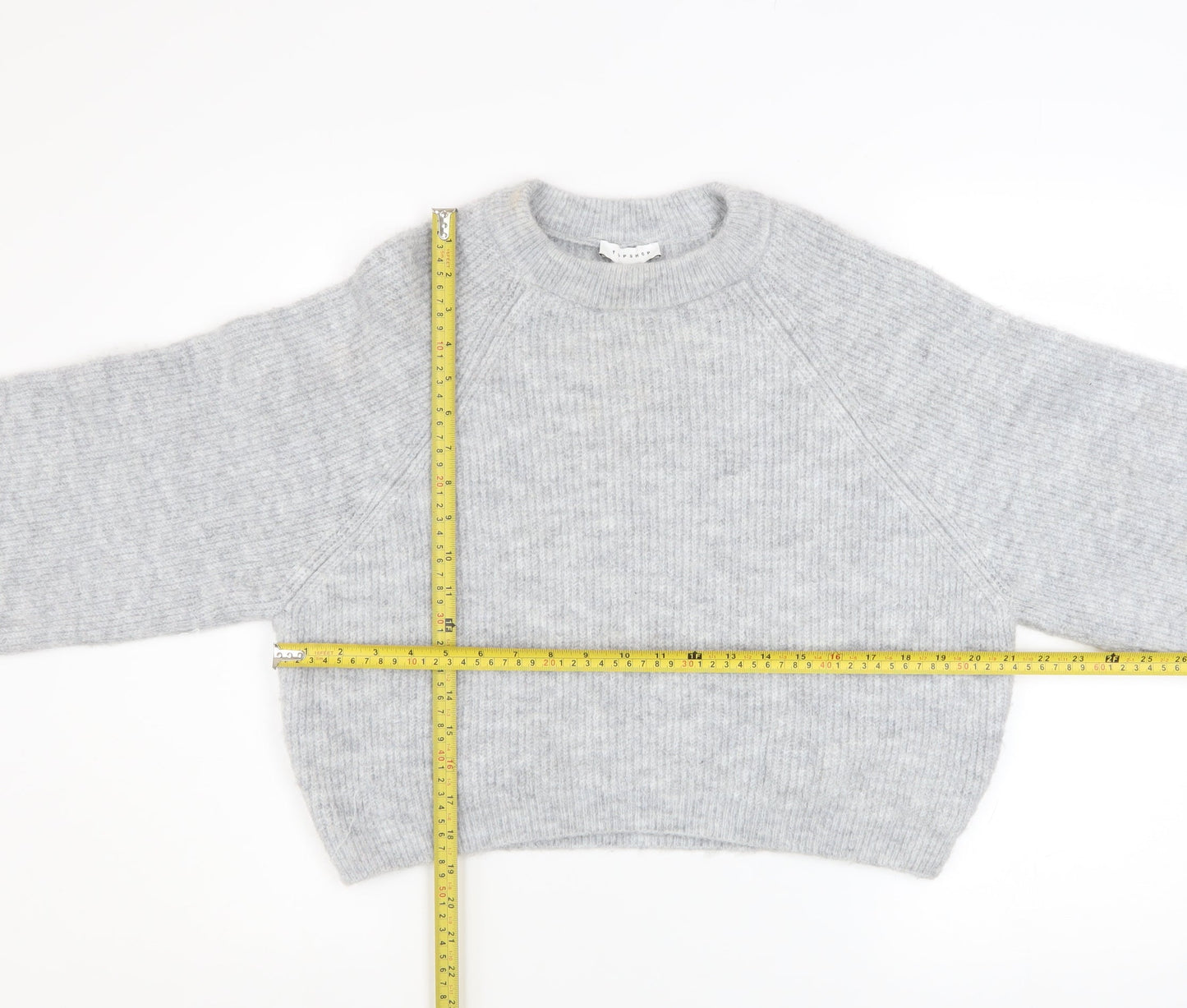 Womens UK Size XS Topshop Grey Pullover Jumper