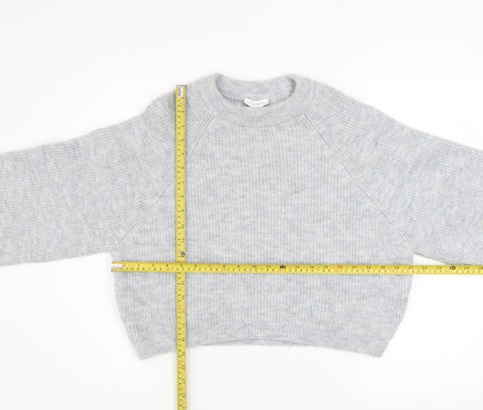 Womens UK Size XS Topshop Grey Pullover Jumper